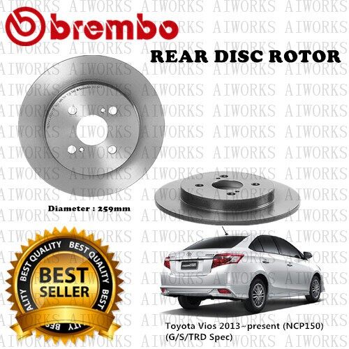 BREMBO Toyota Vios NCP150 G S TRD Spec 2013 Present Front Rear Brake