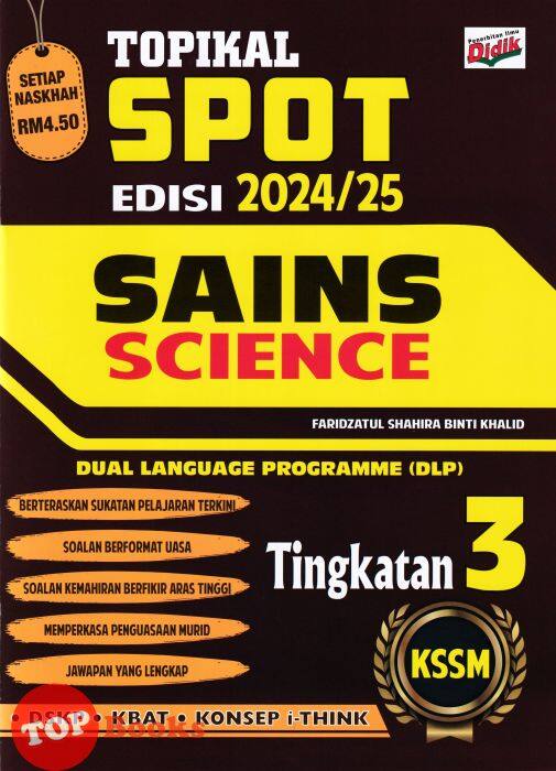 Topbooks Ilmu Didik Topikal Spot Sains Tingkatan Kssm Dlp