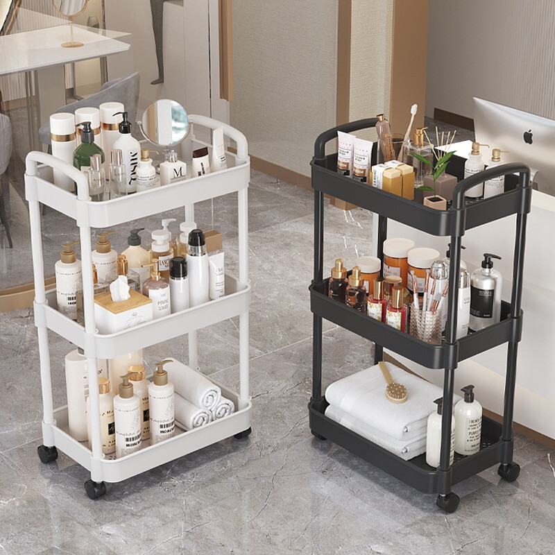 3 Tier Multifunction Storage Trolley Rack Office Shelves Home Kitchen