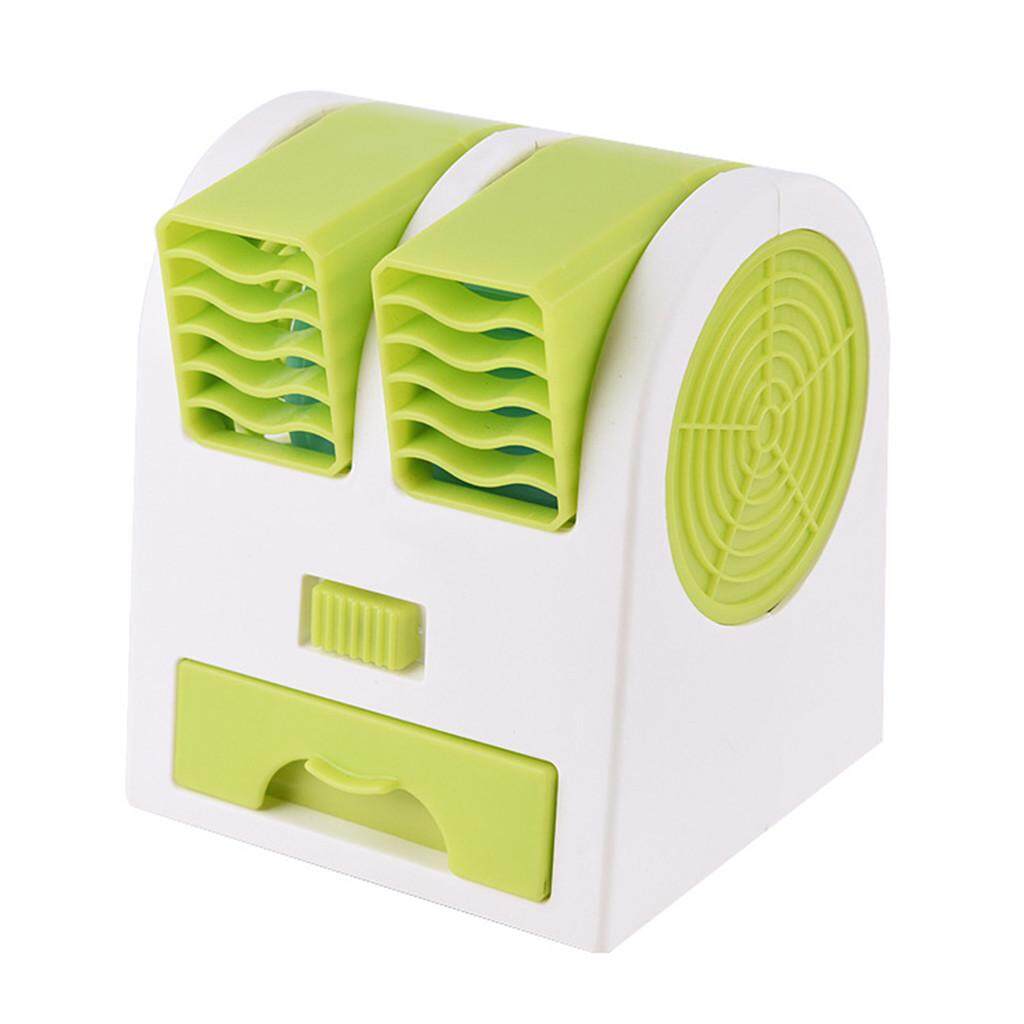 2019 LA_Denetytres MINI Dual - Port Leafless Cooling หอมเดสก์ทอป USB แบบพกพาพัดลมขนาดเล็ก