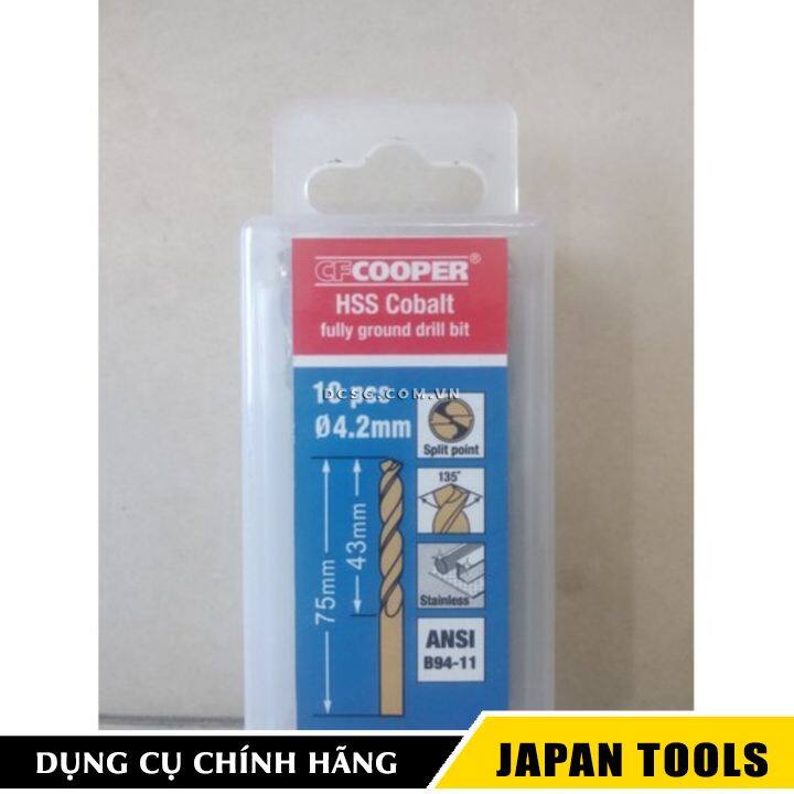 MŨI KHOAN THÉP INOX CFCOOPER HCM042