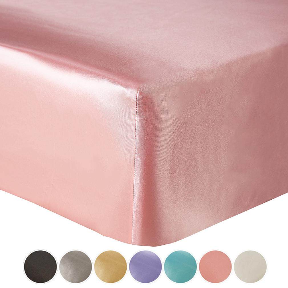 Bigood 1 Pcs Luxury Faux Silk Deep ที่นอนแผ่นแผ่น Bigood 1 Pcs Luxury Faux Silk Deep ที่นอนแผ่นแผ่น