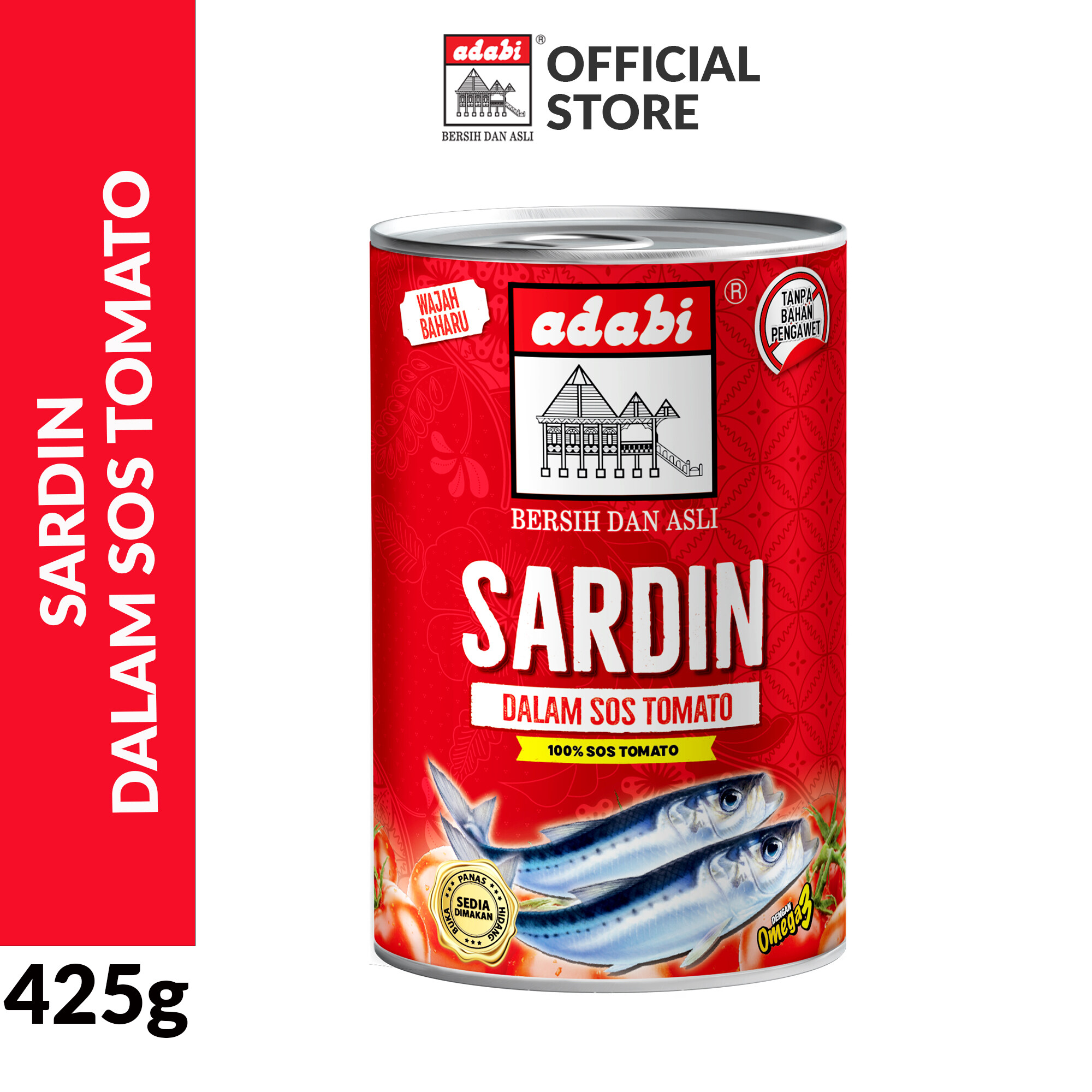 ADABI Sardin Dalam Sos Tomato 425g Lazada