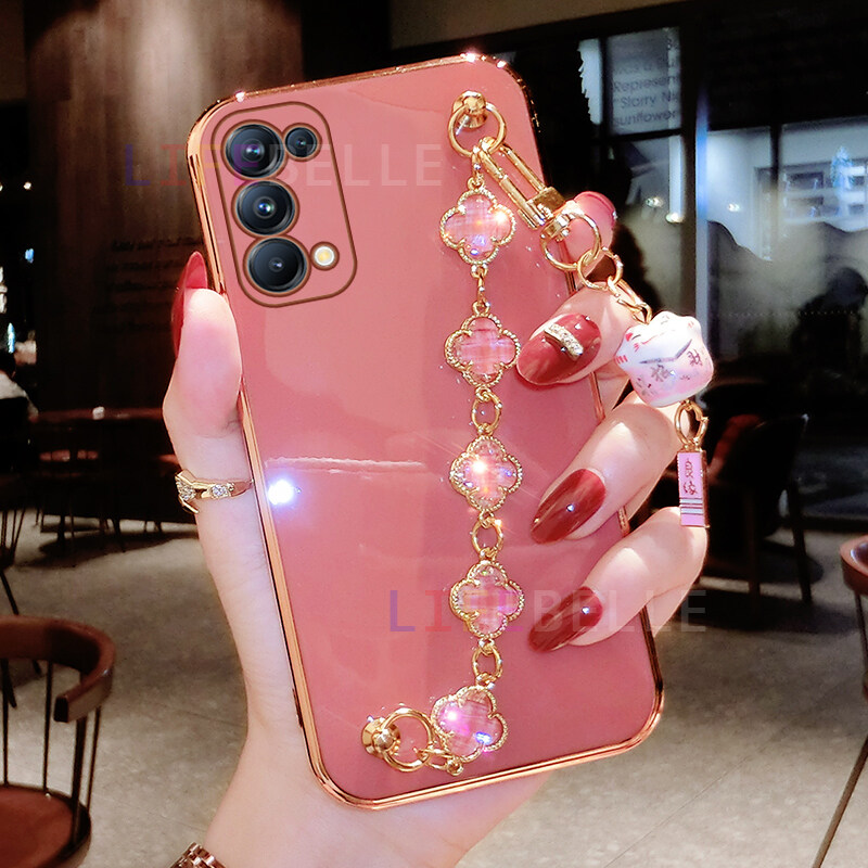 LIFEBELLE เคสสำหรบ OPPO Reno5 4G OPPO Reno 5 5G เคส สายรดขอมอ