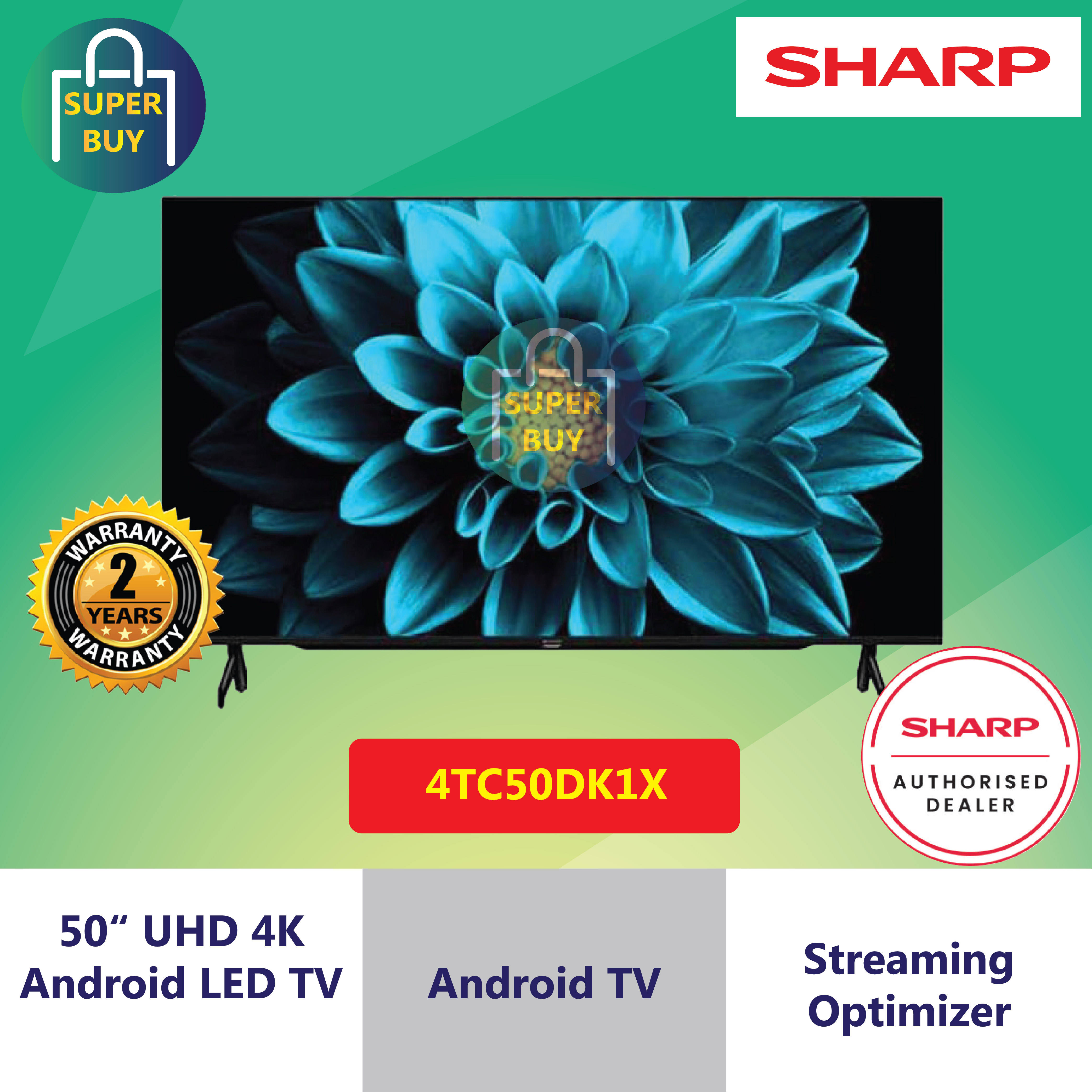 Sharp 50 UHD 4K Android LED TV 4TC50DK1X Android 11 0 Lazada