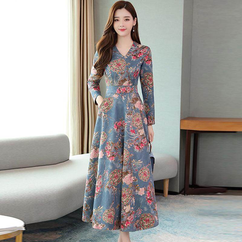 Đầm Thu Đông Tay Dài