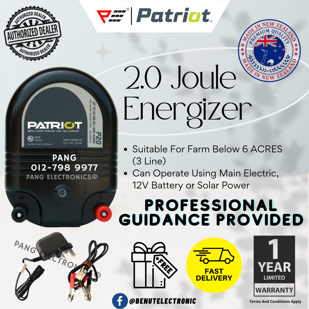 Patriot Energizer P10 P20 P30 Electric Fence Pagar Elektrik Pagar Kebun