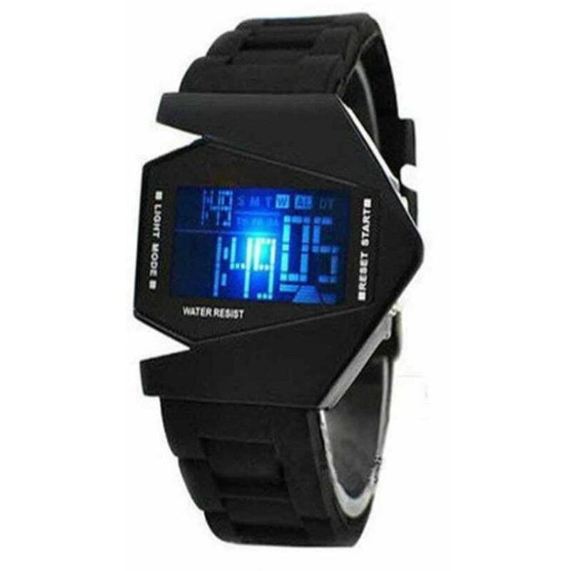 LED Digital Mens Black Silicone Strap Watch Malaysia