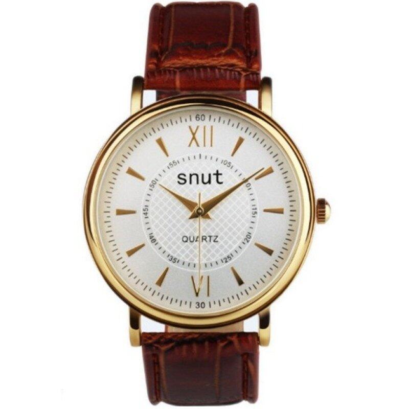 SNUT Fashionable Leather Watch For Men - White Malaysia