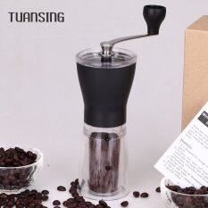 Tuansing Manual Ceramic Coffee Grinder Washable ABS Ceramic Core Stainless Steel Home Kitchen Mini Manual Hand Coffee Grinder