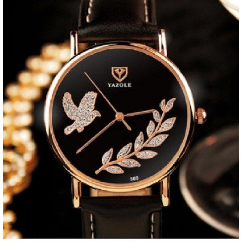 Yazole Ladies Brand Famous Wristwatch Quartz-Watch (All Black) Malaysia