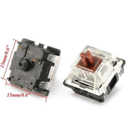 40x Brown 3 Pin Mechanical Switch Keyboard Replacement for Gateron RGB Series