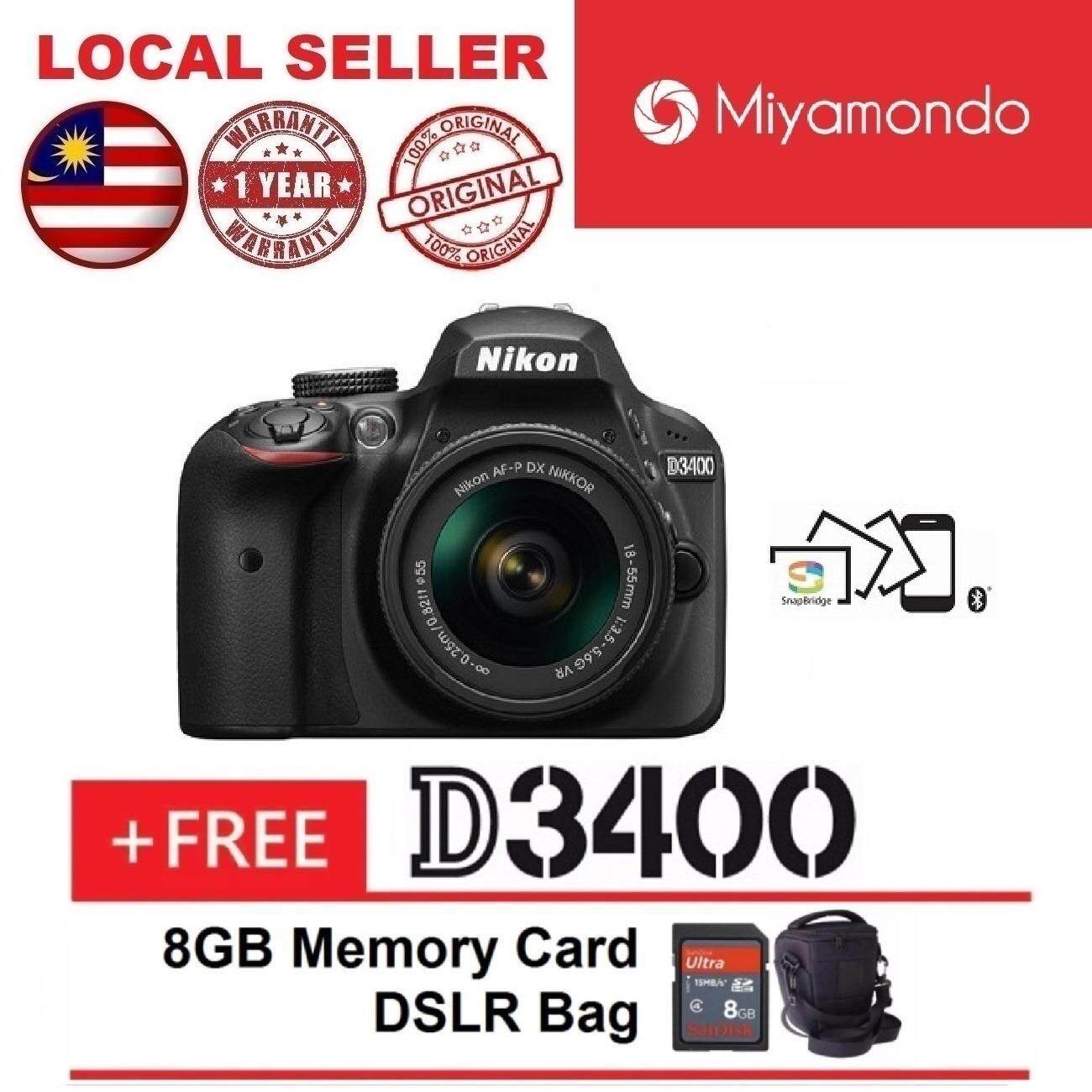 nikon d3400 18 55mm lens kit 8gb bag black lazada nikon d3400 18 55mm lens kit 8gb bag black lazada