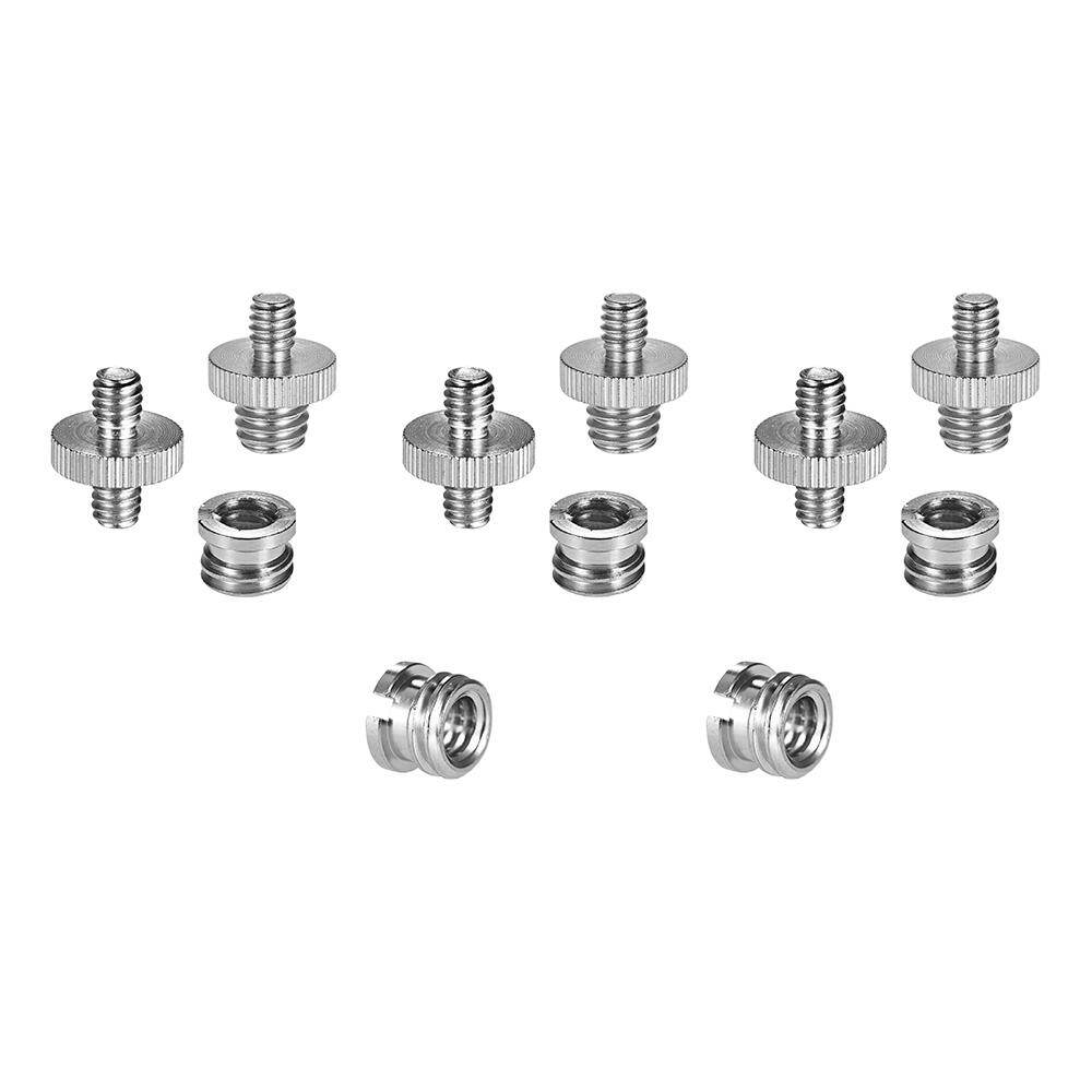 Andoer Bộ Gắn Bộ Chuyển Đổi Vít Có Ren 1/4 "-20 Và 3/8"-16 Bộ Chuyển Đổi Ống Lót Giảm Tốc Cho Giá Đỡ Ba Chân Máy Ảnh Giá Đỡ Đèn Đầu Bi Một Chân