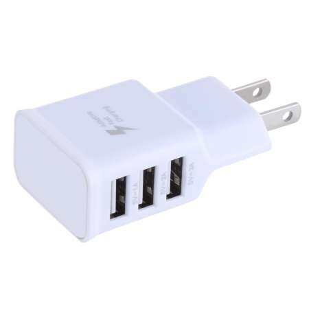 Travel 5V 2A 3Ports USB US Wall AC Adptive Fast Charger Adapter for Samsung