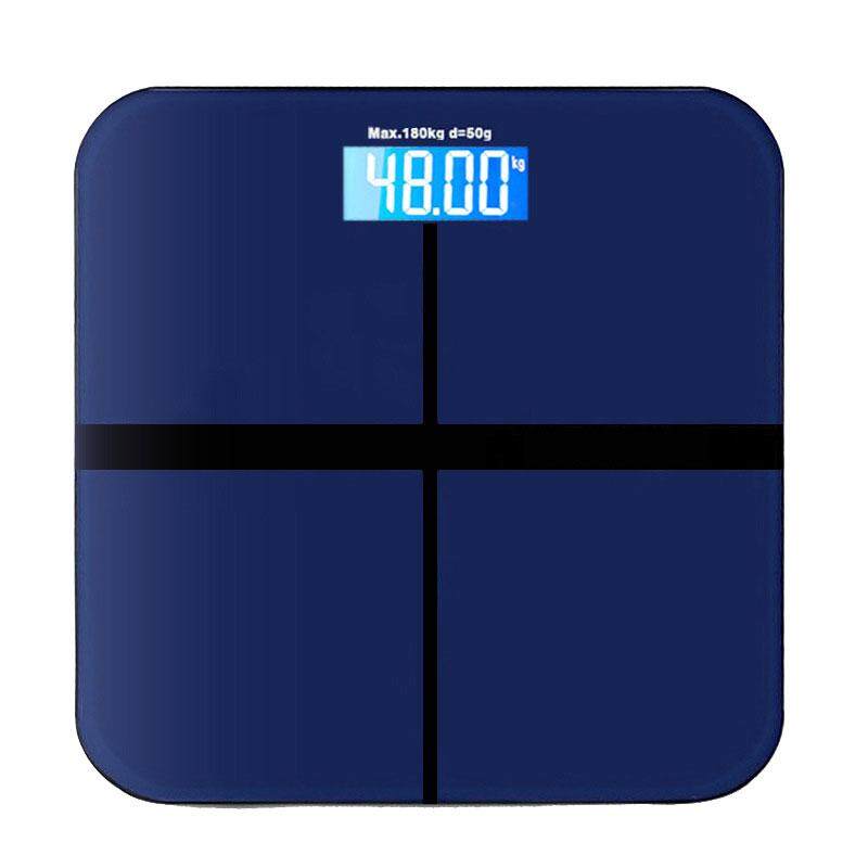 LED Display Precision Weighing Scale Digital Bathroom Scales Body Weight Loss Measuring Machine 400 Pounds Capacity Navy Blue