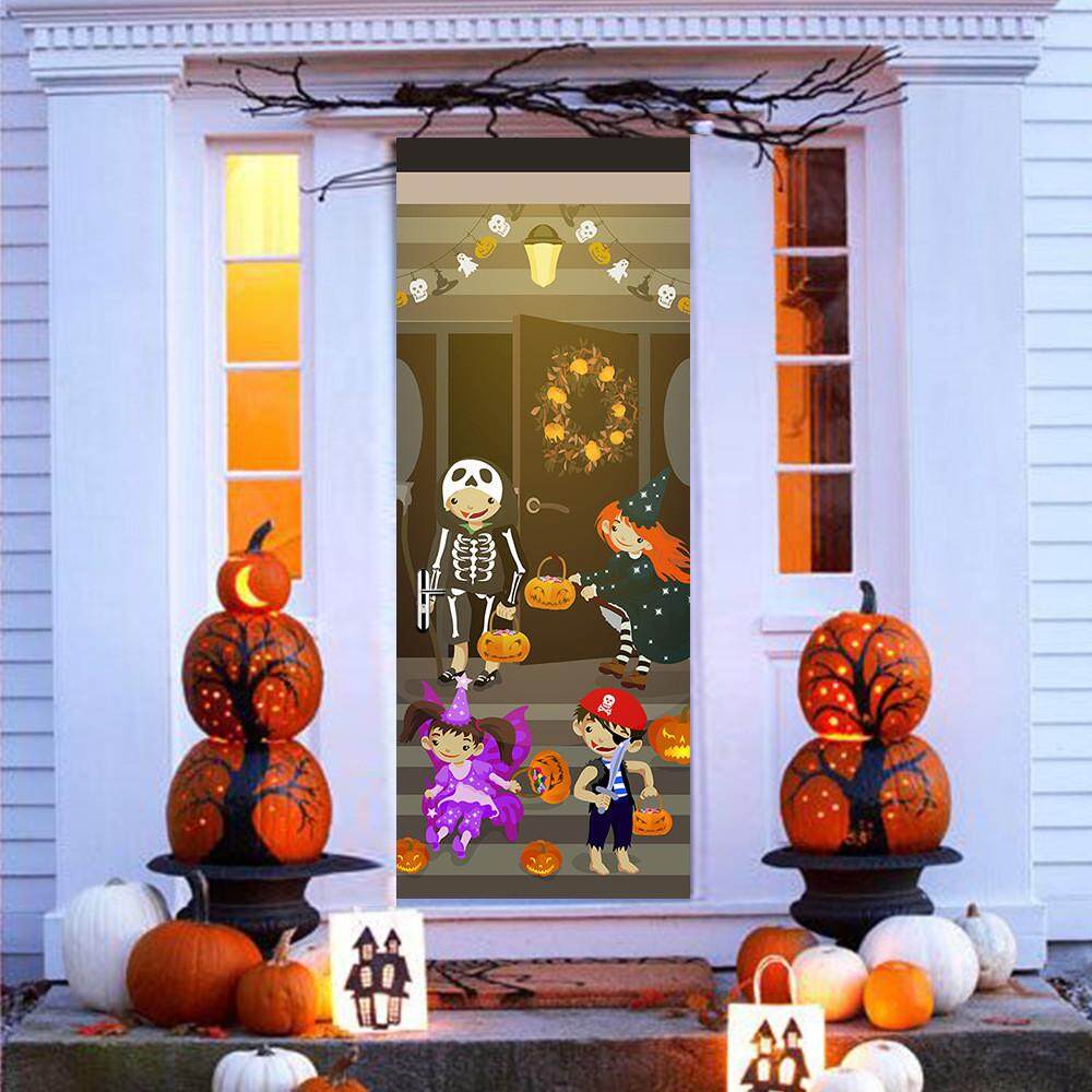 Merry Halloween Tường Nghệ Thuật Có Thể Tháo Rời Nhà Cửa Sổ Dán Tường Decal Trang Trí Tiệc Finleystore