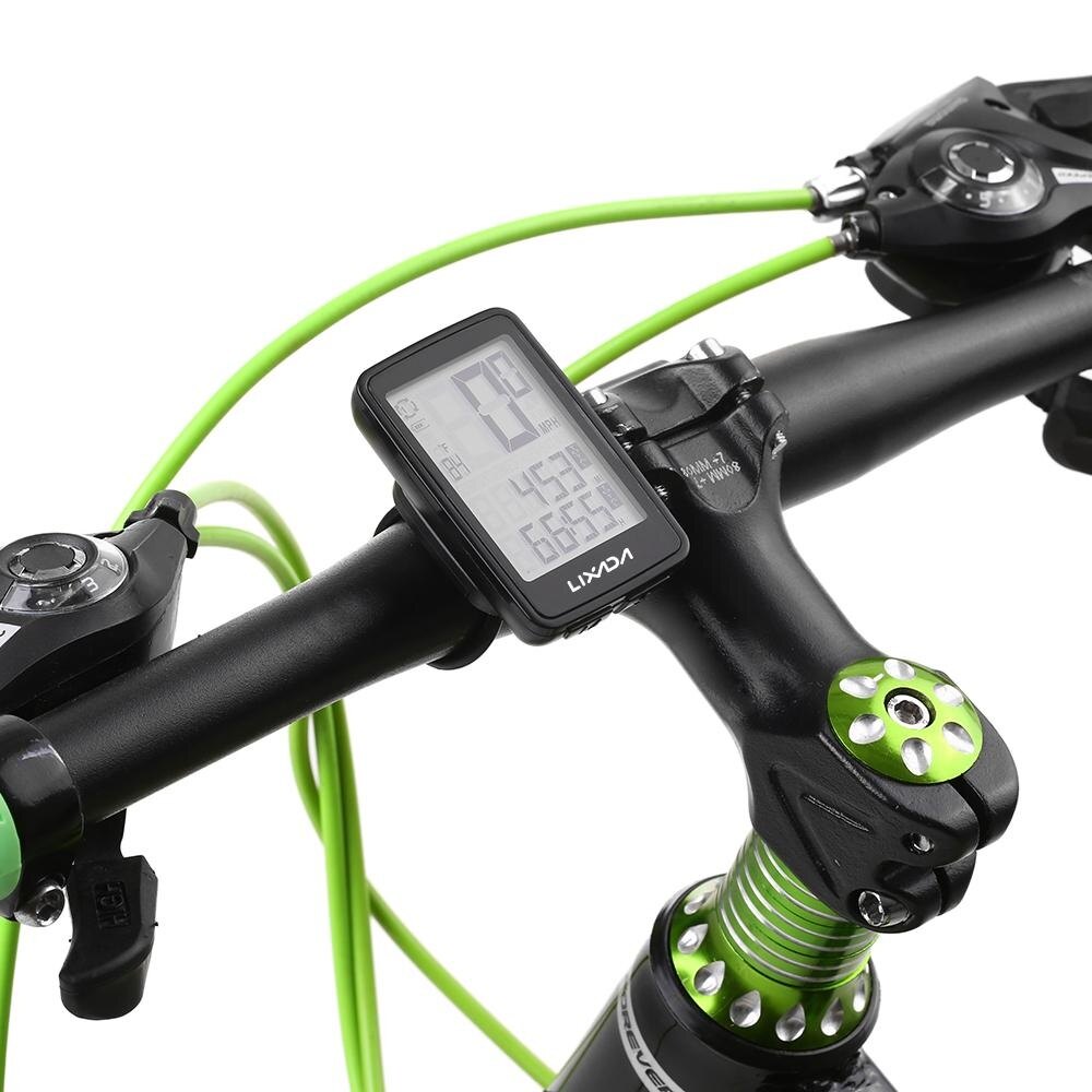 Lixada USB Rechargeable Wire less Bike Cycling Computer with Bicycle Speedometer Odometer