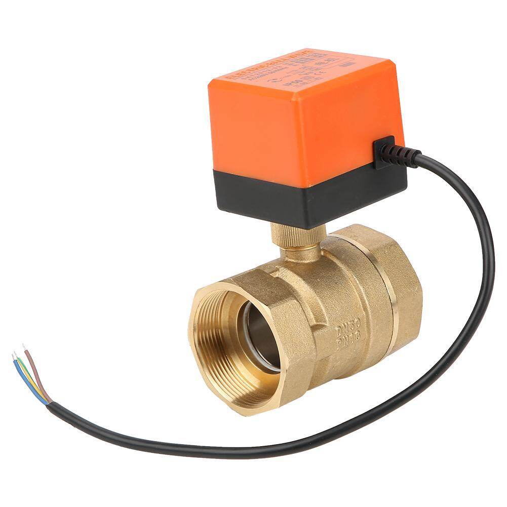 Yotown AC 220V G2 DN50 2 Chiều 3 Dây Điều Khiển 2 Điểm Bằng Đồng Thau Van Bi Gắn Động Cơ