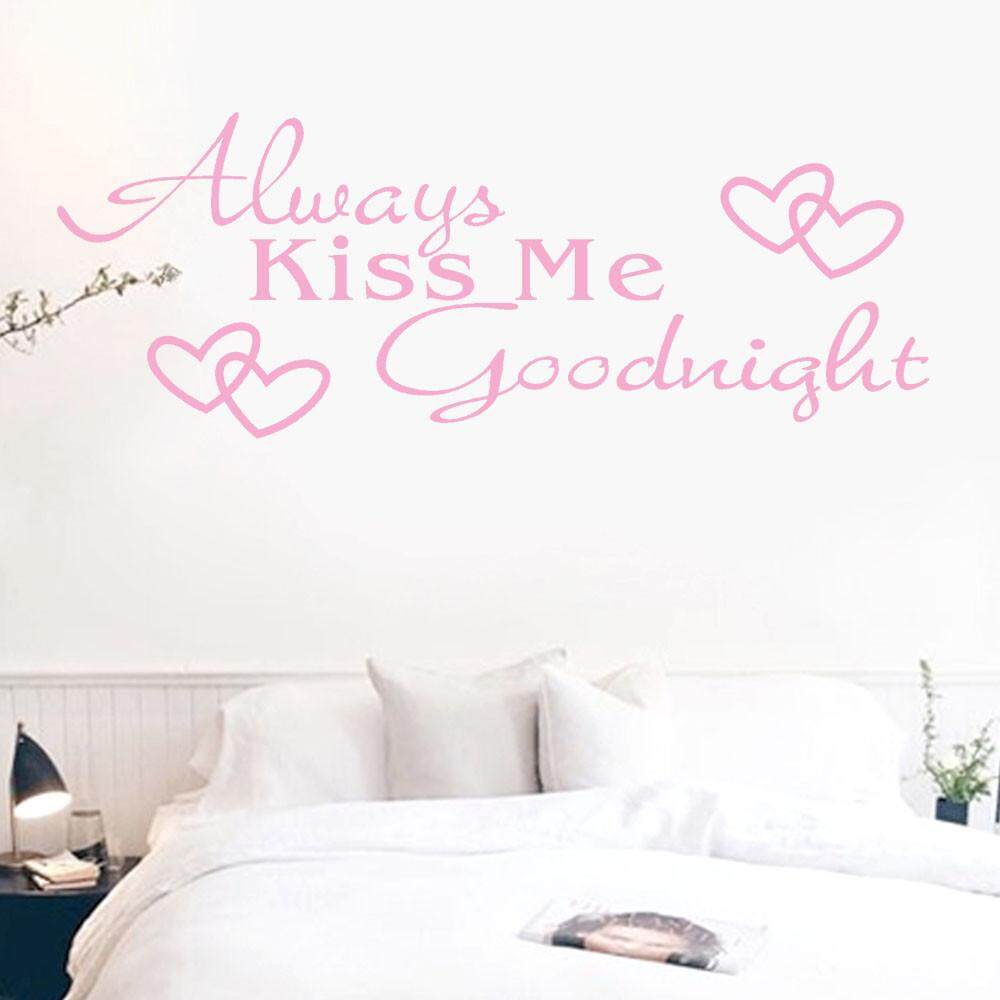 Wall Stickers always kiss me good night Removable Vinyl Decal Art Mural Decor