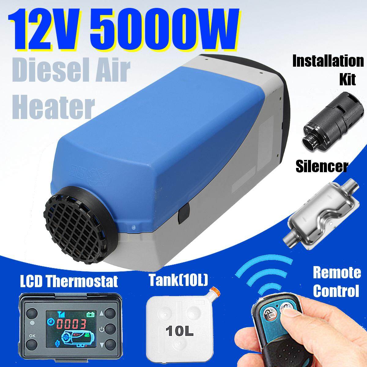 DIESEL Không Khí Nóng Đậu Xe máy bộ MÀN HÌNH LCD công tắc + điều khiển từ xa + Tặng ống bạc giảm ồn