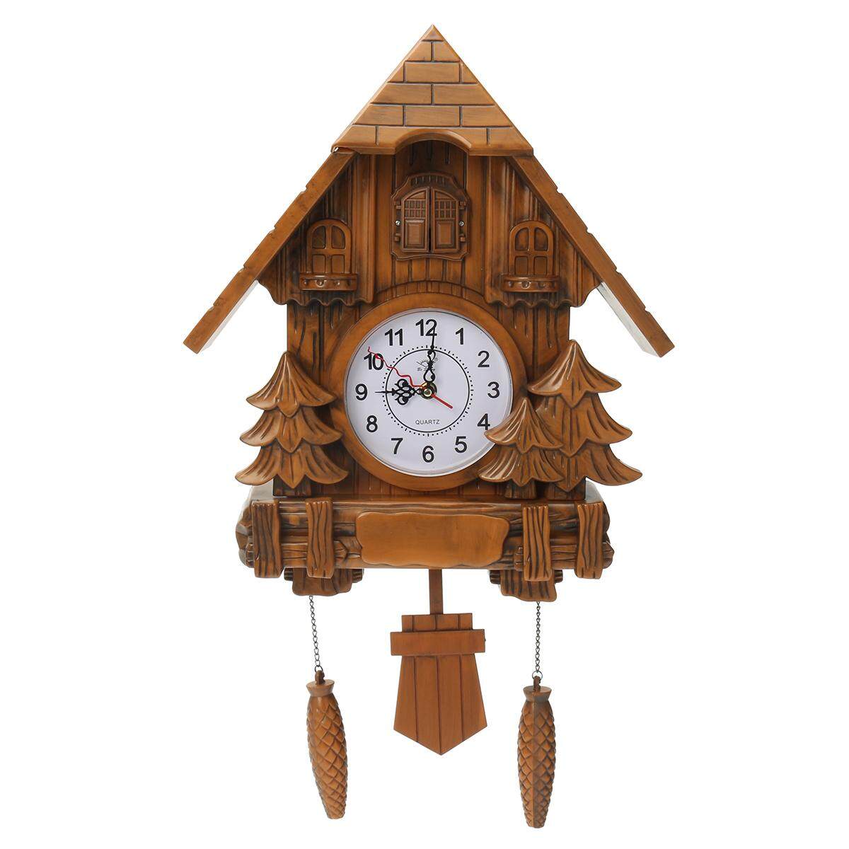 Vintage Cuckoo Clock Forest Quartz Swing Wall Alarm Clock Handmade Room Decor - intl