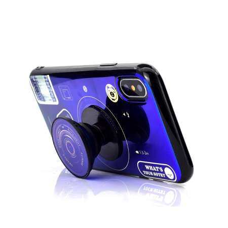 MyLine สำหรับ OPPO F9/F9 กล้องมืออาชีพ Smooth เคสโทรศัพท์นิ่มพร้อม POP Stand Holder ซิลิคอนฝาหลัง