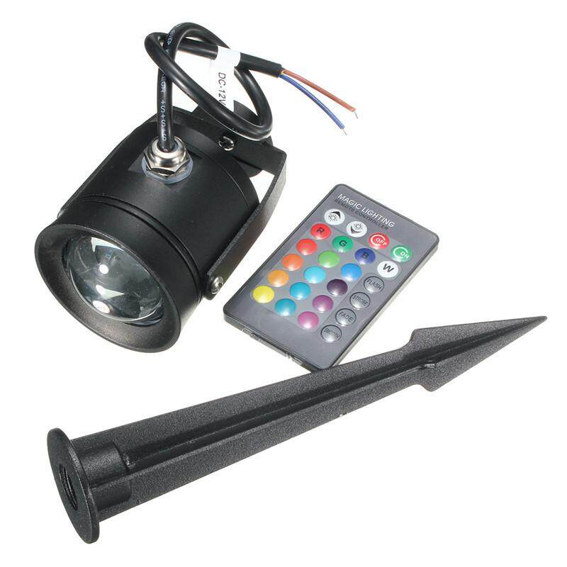 16 Colors 10W Waterproof LED RGB Spot Down Light Spotlight Bulb Lamp 12V+Remote