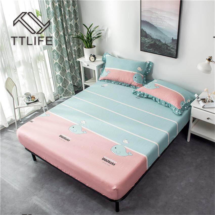 TTLIFE 2018 New Cotton Bed Fitted Sheet Hot Sale Bedspreads Bedding Sheets for Twin King Queen Size - intl