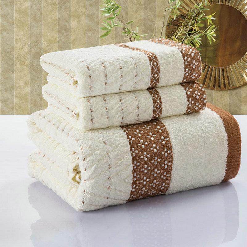 100% Cotton Màu Trắng Tinh Khiết Tăng Đơn Chiếc Khăn Mặt Bộ Khăn