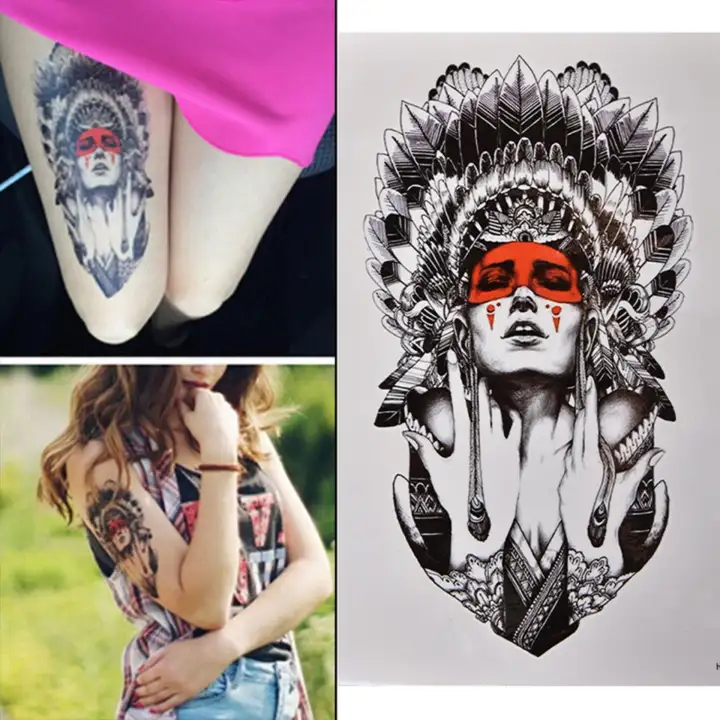 Tato Temporer Stiker Seni Tubuh Sementara Tato Badan Stiker Tato Lazada Indonesia