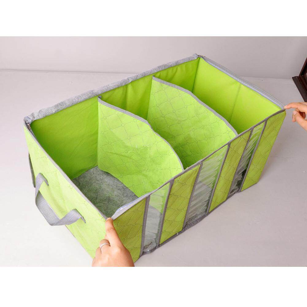 MG 65L Folding Storage Bag Non-woven Clothing Toys Finishing Box Blanket Organizer Wardrobe Clothes Divider