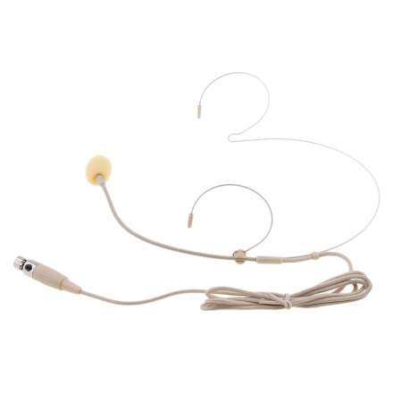 Miracle Shining Double Earhook Wired Headset Headworn Microphone Beige XLR 4Pin