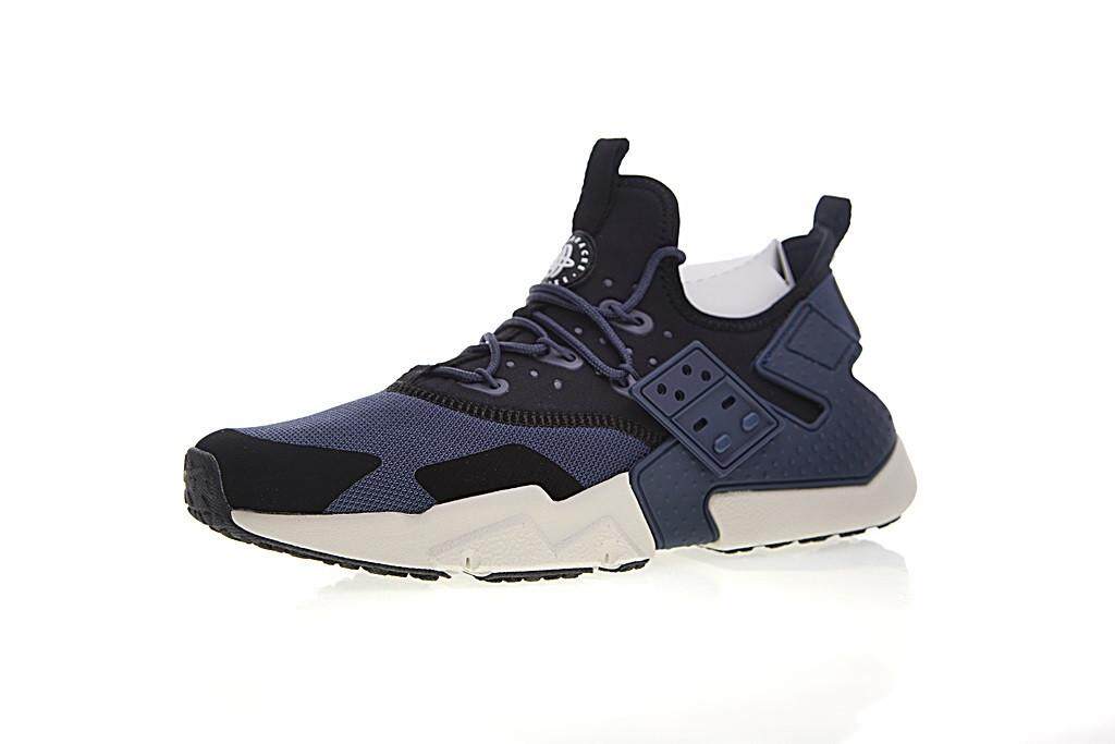 Nike Air Huarache Drift Prm Men's Running Shoe Lightweight Casual Sneakers (Black/Blue)