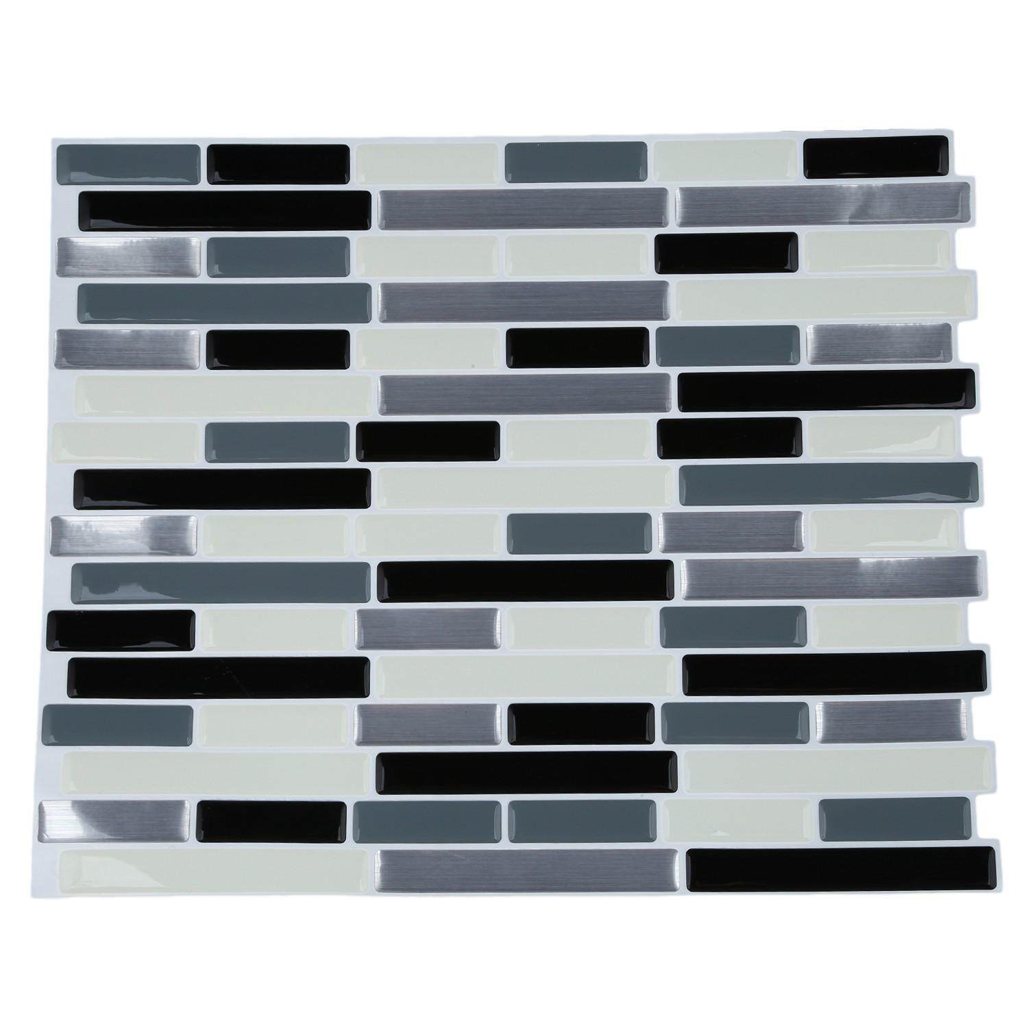 3D Tile Mosaic Pattern Wallpaper Modern Wall Background LivingRoom Kitchen DecorPattern:#10 235Mm X285mm X1mm
