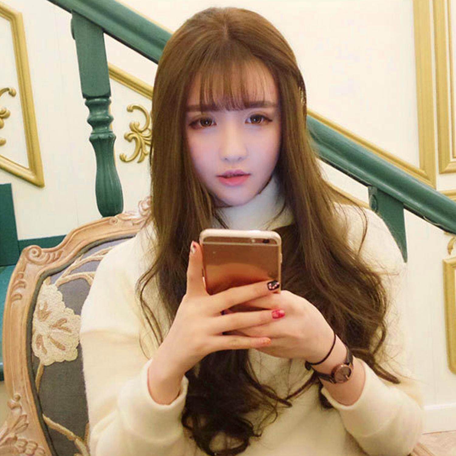 Ready Stock Women Fashion Sweet Long Big Wave Hair Extensions Wig