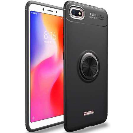 For Xiaomi Redmi 6A Case, Luxury Colorful Metal Magnetic Ring Soft Silicone Cover Phone Casing