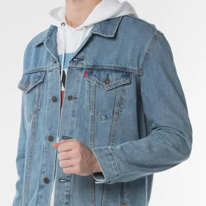 levi light stonewash trucker jacket