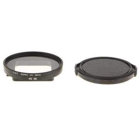 Miracle Shining Aluminum 58mm UV Protection Filter +Lens Cap for Gopro Hero 4/ 5 Session