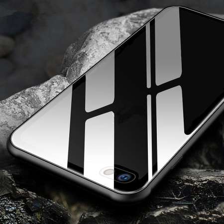 สำหรับ Huawei Y5 PRIME 2018/Honor 7 วินาที Hard กระจกเทมเปอร์กรณี TPU กระจก HYBRID กันแดดป้องกันปลอกปลอก