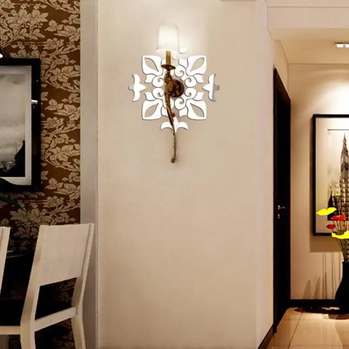 Creative Abstract Acrylic Style 3d Wall Stickers Mirror Ceiling