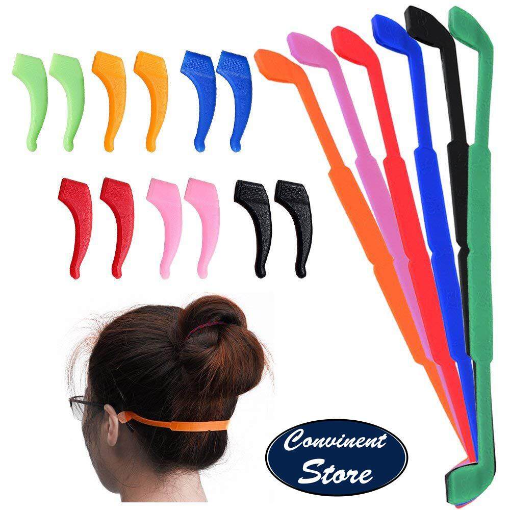 Kid 6 Pack Adjustable Glasses Strap Unisex Eyewear Retainer Sports Sunglasses Holder Chain with 6 Pairs Anti-slip Elastic Ear Hooks