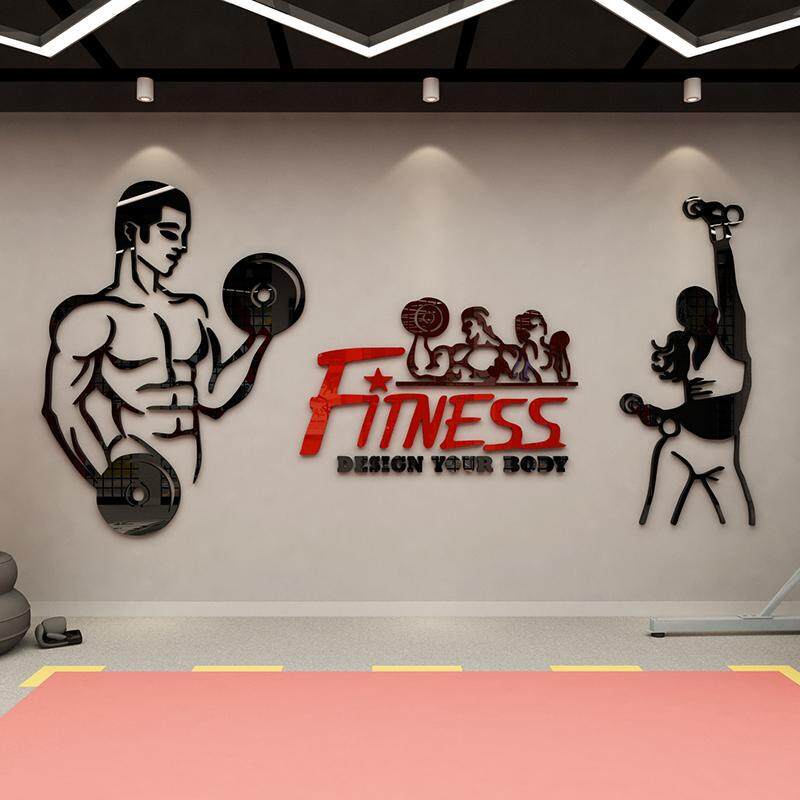 Mica Giấy Dán Tường 3D Lập Thể Tranh Dán Tường Thể Thao Tập Gym Tường Phông Nền Decal Dán Tường Phòng Ngủ Phòng Ký Túc Xá Tường Trang Trí