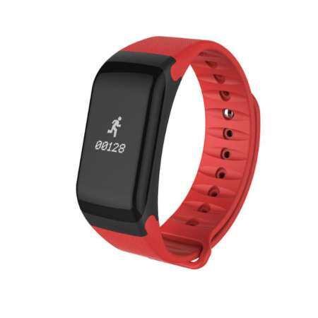 Hos Dog สายรัดข้อมือฟิตเนสแฟชั่นสายรัดข้อมือเครื่องวัดชีพจรสมาร์ท F1 Smartband ความดันโลหิตด้วยสร้อยข้อมือนับก้าว