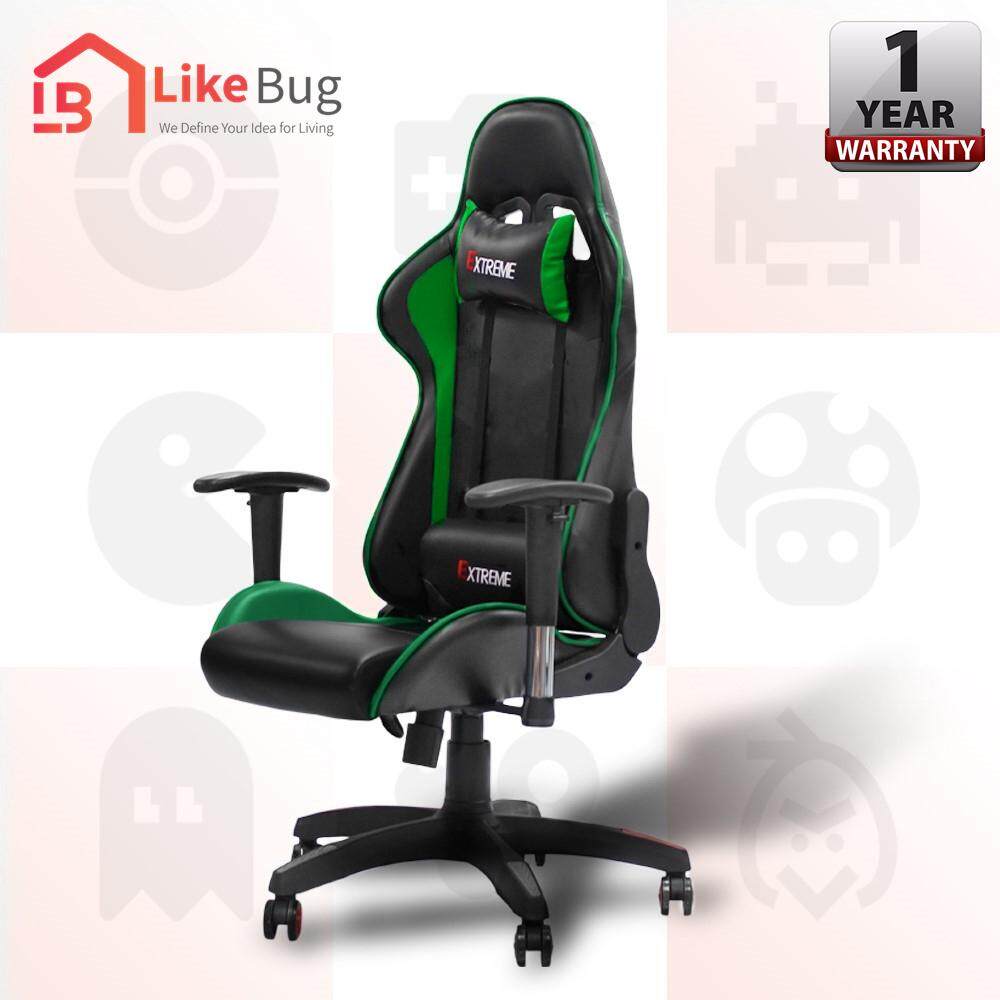 LIKE BUG x EXTREME PU Leather Height Adjustable High Back Reclining Gaming Chair