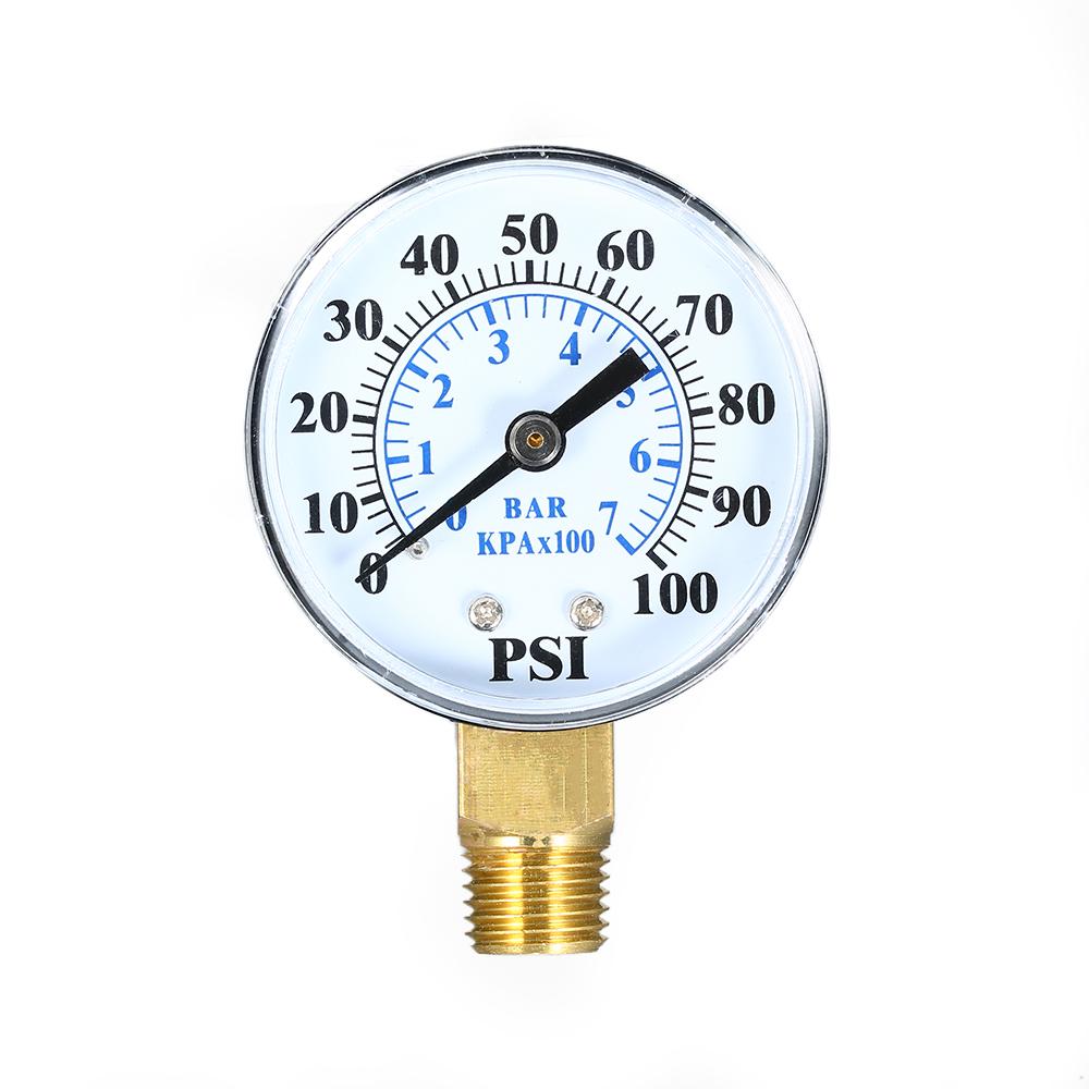 Qty 5 Air Pressure Gauge 2.5 Center Back Mount 1/4 NPT 2-1/2 Dial 0-200 PSI