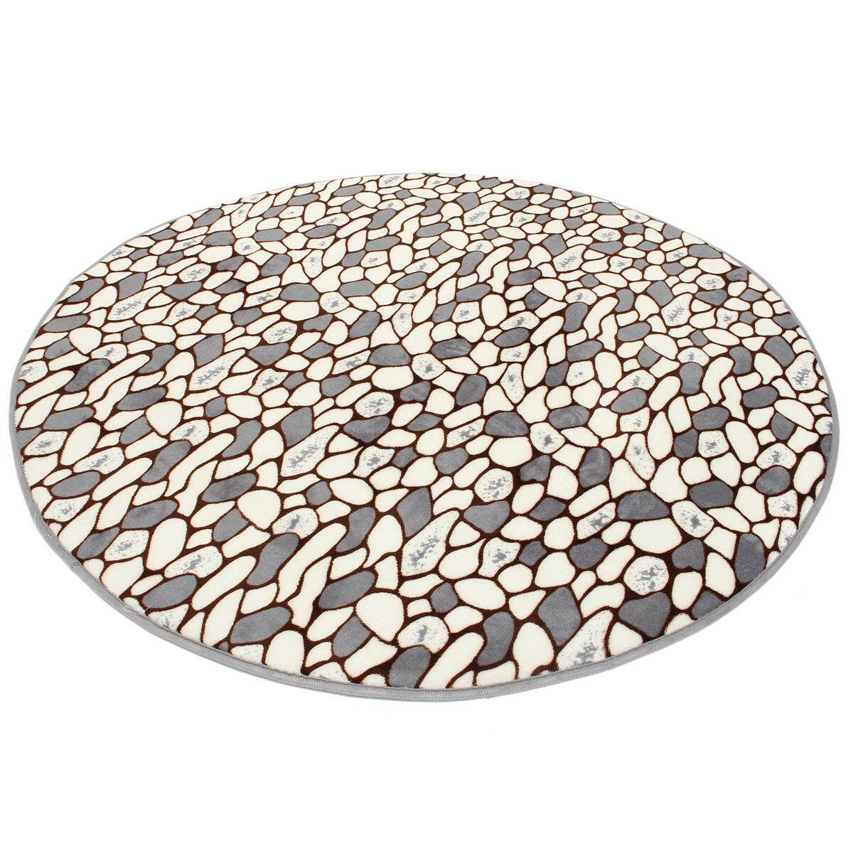 Bathroom Bedroom Square Floor Shower Mat Grey Stone - intl