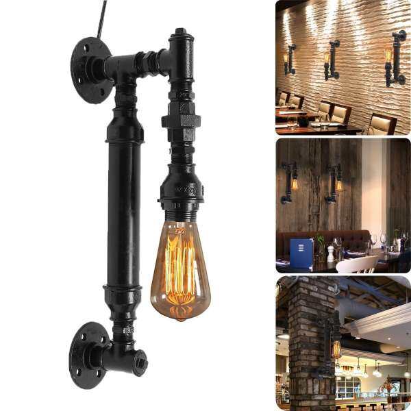 E27 85-240 V 16 \"VINTAGE Công Nghiệp Đồng Đen Phong Cách Khoa Học Viễn Tưởng Tường Sconces Ánh Sáng