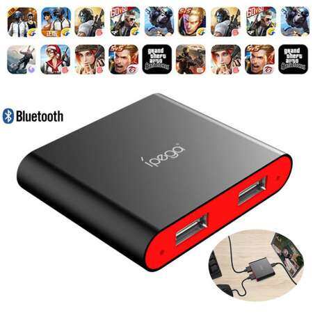 HXM PG-9096 ผู้เล่น Unknown การต่อสู้รอบคีย์บอร์ดสายพร้อมหัวแปลงอะแดปเตอร์เกมอุปกรณ์เสริมตัวยืดมือถือมือถือจอยเกมส์มือถือเกมคอมพิวเตอร์ Client เกม