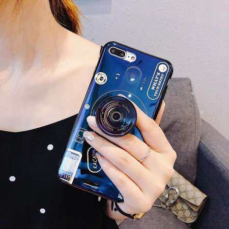 MyLine สำหรับ OPPO F9/F9 กล้องมืออาชีพ Smooth เคสโทรศัพท์นิ่มพร้อม POP Stand Holder ซิลิคอนฝาหลัง